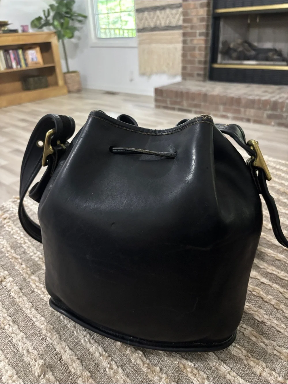 COACH Lula's Legacy Bag Black Leather Shoulder Bag 90s Made in USA